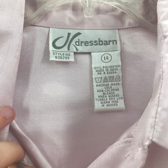 Dressbarn Lavender 2 Piece Set Button Down Shirt & Sleeveless Floral Tank Top 14 - Picture 6 of 8